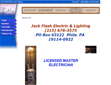 Tablet Screenshot of jackflashelectric.com